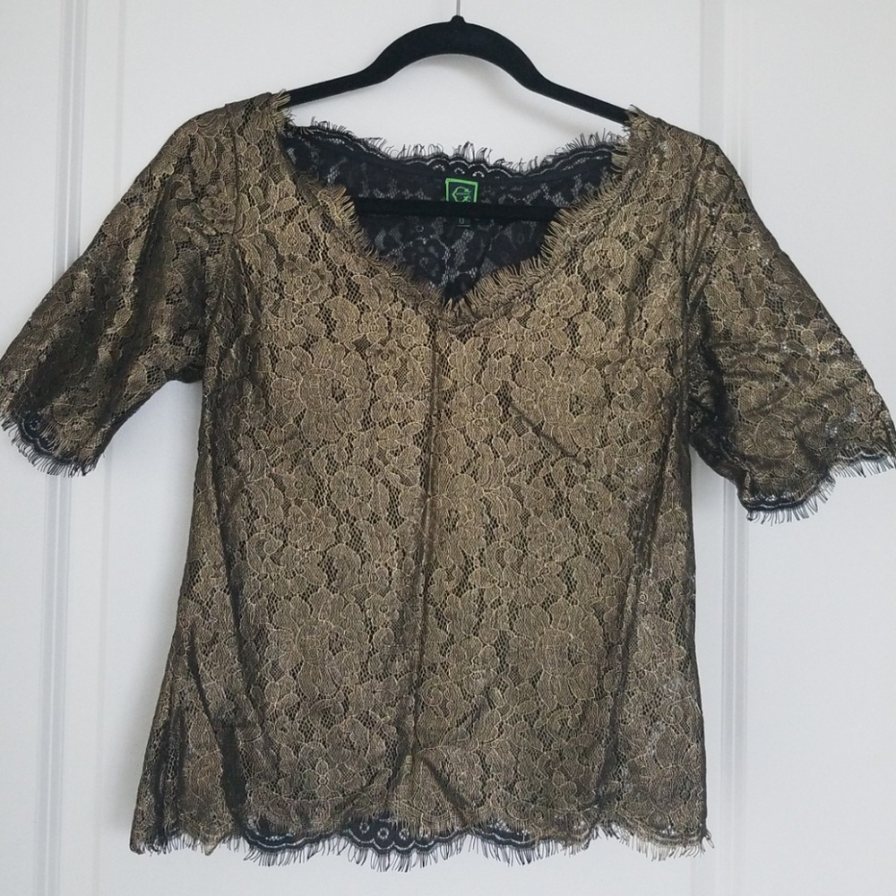 C Wonder floral netted top